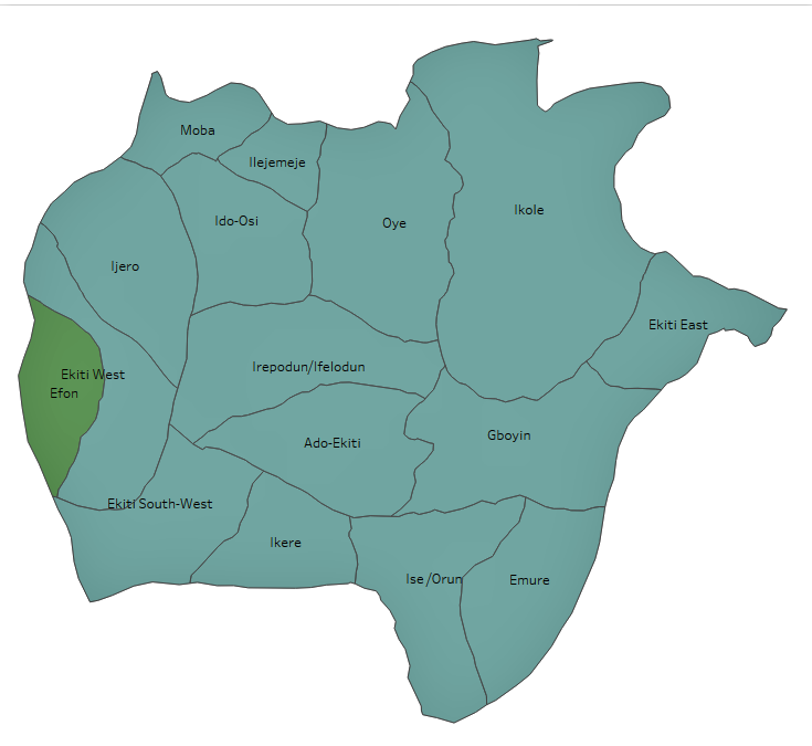 Ekiti LG map